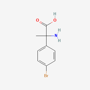 Chemical structure of 2-Amino-2-(4-bromophenyl)propanoic acid