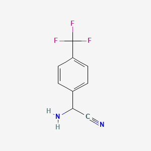 Chemical structure of 2-aMino-2-(4-(trifluoroMethyl)phenyl)acetonitrile