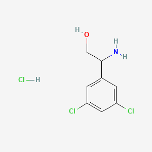 Chemical structure of 2-Amino-2-(3,5-dichlorophenyl)ethanol hydrochloride