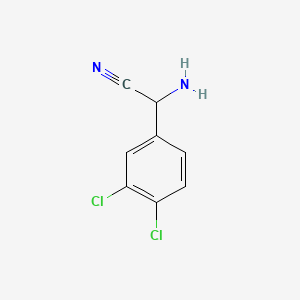 Chemical structure of 2-Amino-2-(3,4-dichlorophenyl)acetonitrile