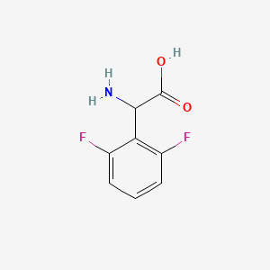 Chemical structure of 2-Amino-2-(2,6-Difluorophenyl)Acetic Acid
