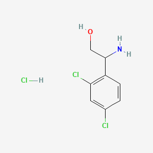Chemical structure of 2-Amino-2-(2,4-dichlorophenyl)ethanol hydrochloride