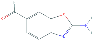 Chemical structure of 2-Amino-1,3-benzoxazole-6-carbaldehyde