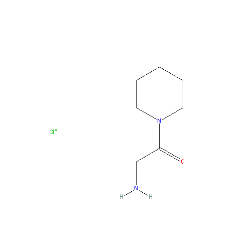 Chemical structure of 2-Amino-1-(piperidin-1-yl)ethanone hydrochloride