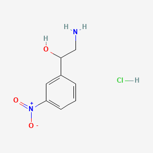 Chemical structure of 2-Amino-1-(3-nitrophenyl)ethanol hydrochloride