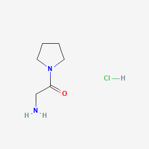 Chemical structure of 2-Amino-1-(1-pyrrolidinyl)-1-ethanonehydrochloride