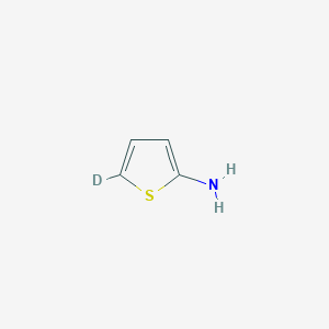 Chemical structure of 2-Amino(thiophene-5-d1)