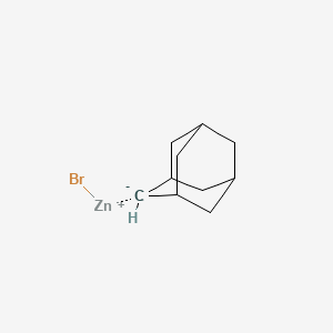 Chemical structure of Adamantan-2-ide;bromozinc(1+)