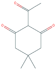 Chemical structure of 2-Acetyl-5,5-dimethyl-1,3-cyclohexanedione