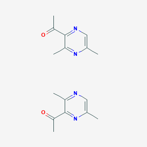 Chemical structure of 2-Acetyl-3,5(6)-dimethylpyrazine, mixture of isomers