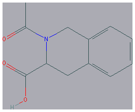 Chemical structure of 2-Acetyl-1,2,3,4-tetrahydroisoquinoline-3-carboxylic Acid