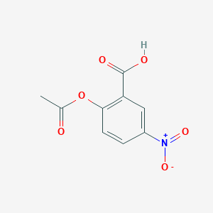 Chemical structure of 2-Acetoxy-5-nitrobenzoic acid