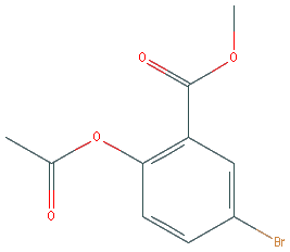 Chemical structure of Methyl 2-acetoxy-5-bromobenzoate