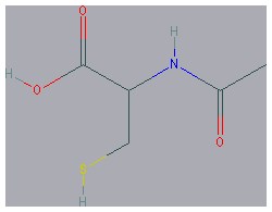 Chemical structure of N-Acetyl-DL-cysteine
