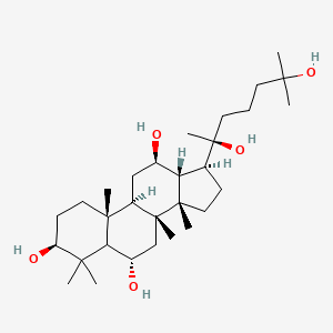 Chemical structure of Dammaran-3,6,12,20,25-pentol