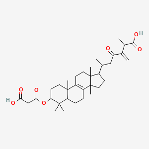 Chemical structure of 24(31)-Dehydrocarboxyacetylquercinic acid