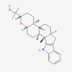 Chemical structure of 20-Hydroxyaflavinine