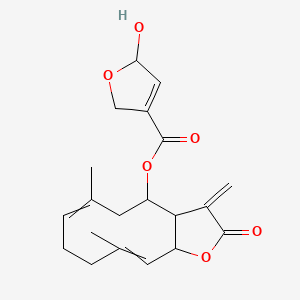 Chemical structure of 20-Dehydroeupatoriopicrin semiacetal
