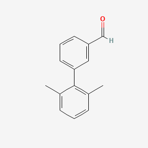 Chemical structure of 2’,6’-Dimethylbiphenyl-3-carbaldehyde