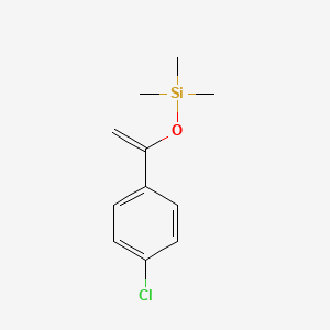 Chemical structure of 2-[Chloro(phenyl)methyl]-1,2-oxasilinane