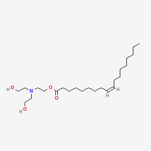 Chemical structure of 2-[bis(2-hydroxyethyl)amino]ethyl oleate