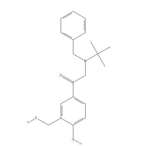 Chemical structure of N-Benzylalbuterone