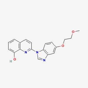 Chemical structure of 2-[5-(2-Methoxyethoxy)-1H-benzimidazol-1-yl]-8-quinolinol