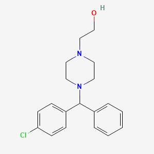 Chemical structure of 4-((4-Chlorophenyl)phenylmethyl)-1-piperazineethanol