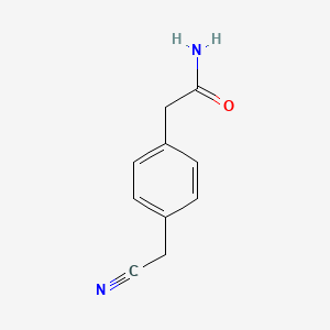Chemical structure of 2-[4-(Cyanomethyl)phenyl]acetamide