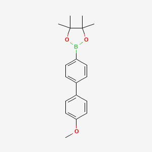 Chemical structure of 2-[4-(4-methoxyphenyl)phenyl]-4,4,5,5-tetramethyl-1,3,2-dioxaborolane