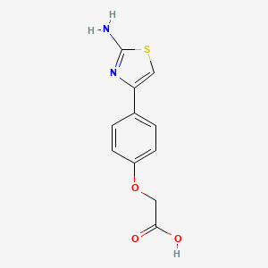 Chemical structure of 2-[4-(2-Amino-4-thiazolyl)phenoxy]acetic Acid