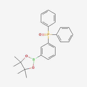 Chemical structure of 2-[3-(Diphenylphosphoroso)phenyl]-4,4,5,5-tetramethyl-1,3,2-dioxaborolane
