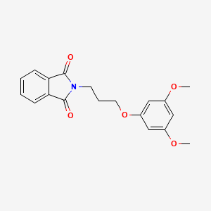 Chemical structure of 2-[3-(3,5-dimethoxyphenoxy)propyl]isoindole-1,3-dione