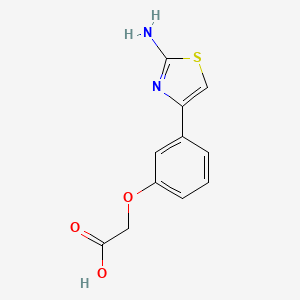 Chemical structure of 2-[3-(2-Amino-4-thiazolyl)phenoxy]acetic Acid