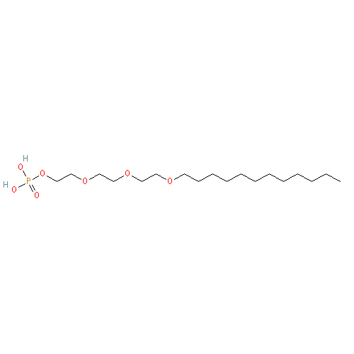 Chemical structure of 2-[2-[2-(dodecyloxy)ethoxy]ethoxy]ethyl dihydrogen phosphate