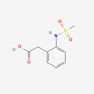 Chemical structure of 2-[2-(Methylsulfonamido)phenyl]acetic Acid