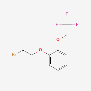 Chemical structure of 2-[2-(2,2,2-Trifluoroethoxy)phenoxy]ethyl bromide