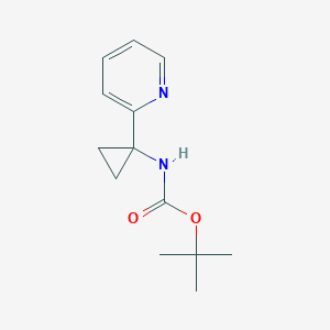 Chemical structure of 2-[1-(Boc-amino)cyclopropyl]pyridine