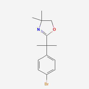 Chemical structure of 2-[1-(4-BROMOPHENYL)-1-METHYLETHYL]-4,4-DIMETHYL-4,5-DIHYDROOXAZOLINE