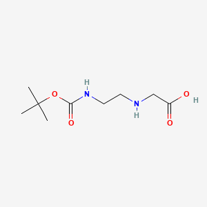 Chemical structure of 2-[[2-(Boc-amino)ethyl]amino]acetic Acid