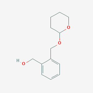 Chemical structure of 2-[[(Tetrahydropyran-2-yl)oxy]methyl]benzyl Alcohol