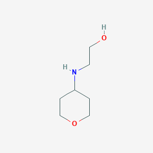 Chemical structure of 2-[(Oxan-4-yl)amino]ethan-1-ol