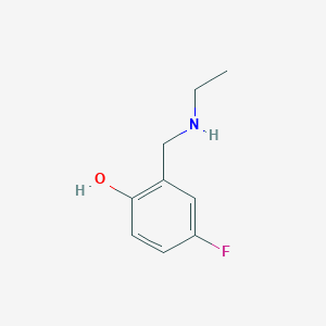 Chemical structure of 2-[(Ethylamino)methyl]-4-fluorophenol