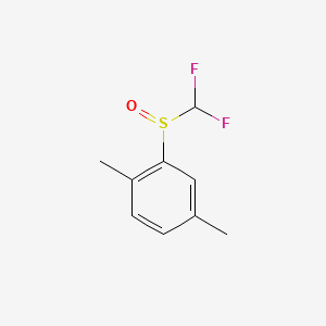 Chemical structure of 2-[(Difluoromethyl)sulfinyl]-1,4-dimethylbenzene