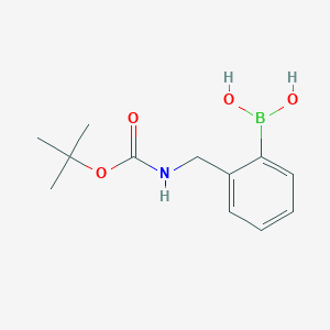 Chemical structure of 2-[(Boc-amino)methyl]phenylboronic Acid