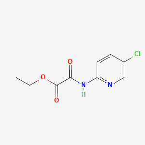 Chemical structure of Ethyl 2-((5-chloropyridin-2-yl)amino)-2-oxoacetate