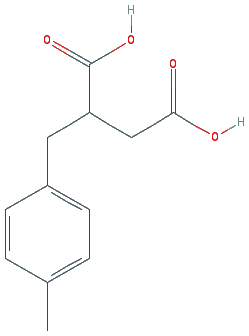 Chemical structure of 2-(4-Methylbenzyl)succinic acid