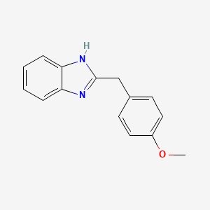 Chemical structure of 2-(4-methoxybenzyl)-1H-benzimidazole
