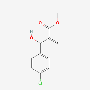 Chemical structure of Methyl 2-[(4-chlorophenyl)(hydroxy)methyl]prop-2-enoate