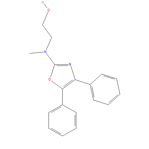 Chemical structure of 2-[(4,5-diphenyl-1,3-oxazol-2-yl)(methyl)amino]ethanol